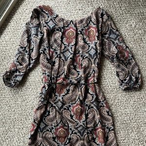 Abstract Print Italian Dress